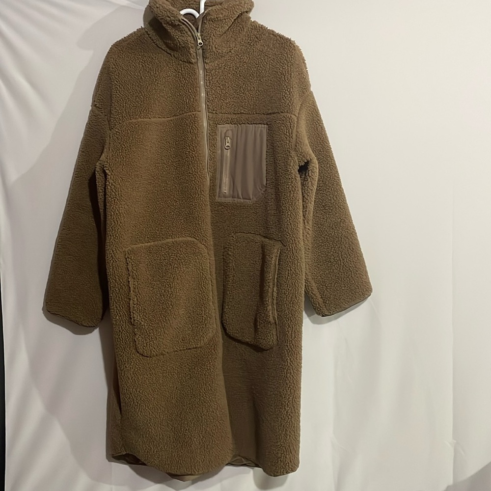 Long teddy jacket - size M